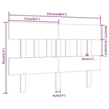 NNEVL Bed Headboard White 153.5x3x81 cm Solid Wood Pine