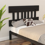 NNEVL Bed Headboard Black 153.5x3x81 cm Solid Wood Pine