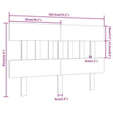 NNEVL Bed Headboard 183.5x3x81 cm Solid Wood Pine