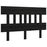 NNEVL Bed Headboard Black 183.5x3x81 cm Solid Wood Pine