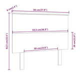 NNEVL Bed Headboard 94x6x82.5 cm Solid Wood Pine