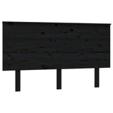 NNEVL Bed Headboard Black 139x6x82.5 cm Solid Wood Pine