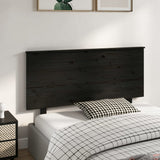 NNEVL Bed Headboard Black 139x6x82.5 cm Solid Wood Pine