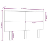 NNEVL Bed Headboard White 154x6x82.5 cm Solid Wood Pine