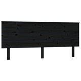 NNEVL Bed Headboard Black 184x6x82.5 cm Solid Wood Pine