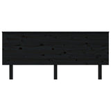 NNEVL Bed Headboard Black 184x6x82.5 cm Solid Wood Pine