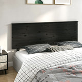 NNEVL Bed Headboard Black 184x6x82.5 cm Solid Wood Pine