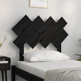 NNEVL Bed Headboard Black 92x3x81 cm Solid Wood Pine