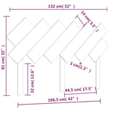 NNEVL Bed Headboard 132x3x81 cm Solid Wood Pine