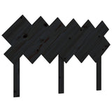 NNEVL Bed Headboard Black 132x3x81 cm Solid Wood Pine