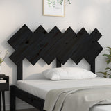 NNEVL Bed Headboard Black 132x3x81 cm Solid Wood Pine