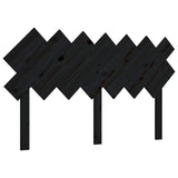 NNEVL Bed Headboard Black 151.5x3x81 cm Solid Wood Pine