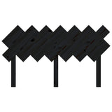NNEVL Bed Headboard Black 151.5x3x81 cm Solid Wood Pine