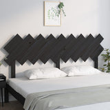 NNEVL Bed Headboard Black 178x3x80.5 cm Solid Wood Pine