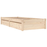 NNEVL Bed Frame with Drawers 90x190 cm 3FT Single