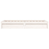 NNEVL Bed Frame with Drawers White 90x190 cm 3FT Single