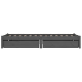 NNEVL Bed Frame with Drawers Grey 90x190 cm 3FT Single