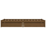 NNEVL Bed Frame with Drawers Honey Brown 90x190 cm 3FT Single