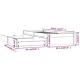 NNEVL Bed Frame with Drawers Black 90x190 cm 3FT Single