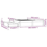 NNEVL Bed Frame with Drawers White 137x187 cm Double Size