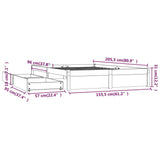 NNEVL Bed Frame with Drawers 150x200 cm 5FT King Size