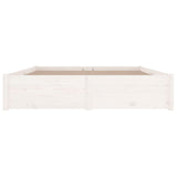 NNEVL Bed Frame with Drawers White 150x200 cm 5FT King Size