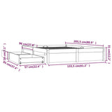 NNEVL Bed Frame with Drawers Grey 150x200 cm 5FT King Size