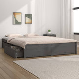 NNEVL Bed Frame with Drawers Grey 150x200 cm 5FT King Size