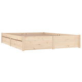 NNEVL Bed Frame with Drawers 180x200 cm 6FT Super King