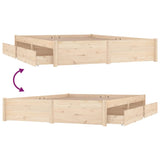 NNEVL Bed Frame with Drawers 180x200 cm 6FT Super King