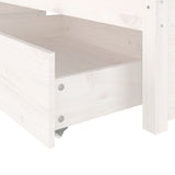 NNEVL Bed Frame with Drawers White 180x200 cm 6FT King Size