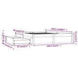 NNEVL Bed Frame with Drawers White 180x200 cm 6FT King Size