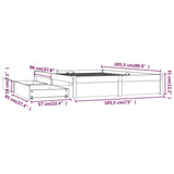 NNEVL Bed Frame with Drawers Honey Brown 180x200 cm 6FT Super King