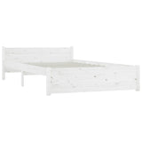 NNEVL Bed Frame with Drawers White 153x203 cm Queen Size