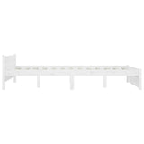 NNEVL Bed Frame with Drawers White 153x203 cm Queen Size
