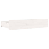 NNEVL Bed Frame with Drawers White 153x203 cm Queen Size