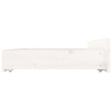 NNEVL Bed Frame with Drawers White 153x203 cm Queen Size