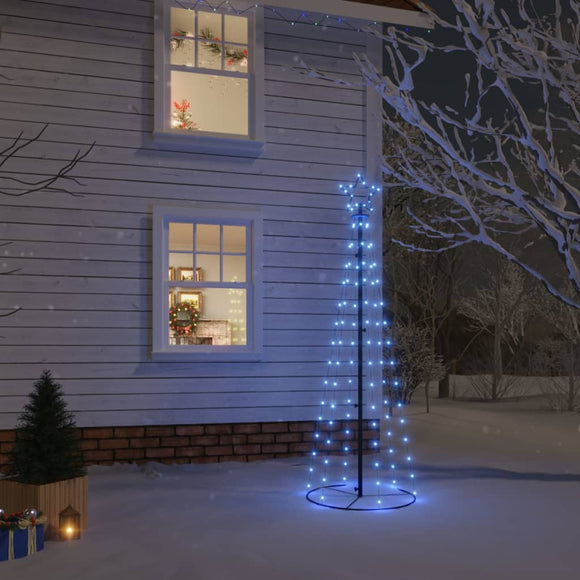 NNEVL Christmas Cone Tree Blue 108 LEDs 70x180 cm