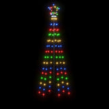 NNEVL Christmas Cone Tree Colourful 108 LEDs 70x180 cm