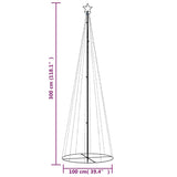 NNEVL Christmas Cone Tree Blue 310 LEDs 100x300 cm