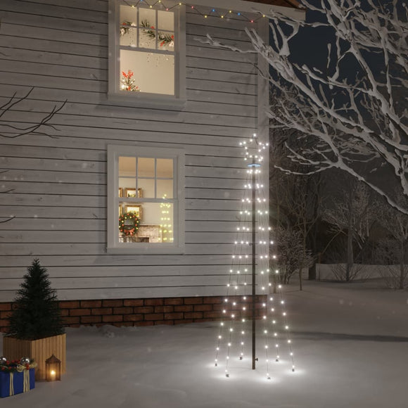 NNEVL Christmas Tree with Spike Cold White 108 LEDs 180 cm