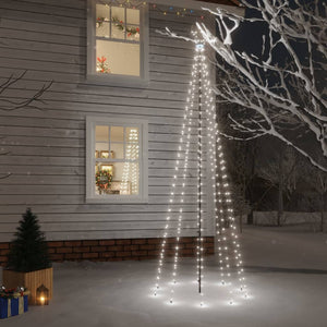 NNEVL Christmas Tree with Spike Cold White 310 LEDs 300 cm