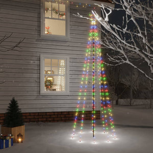 NNEVL Christmas Tree with Spike Colourful 310 LEDs 300 cm