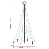 NNEVL Christmas Tree with Spike Cold White 200 LEDs 180 cm