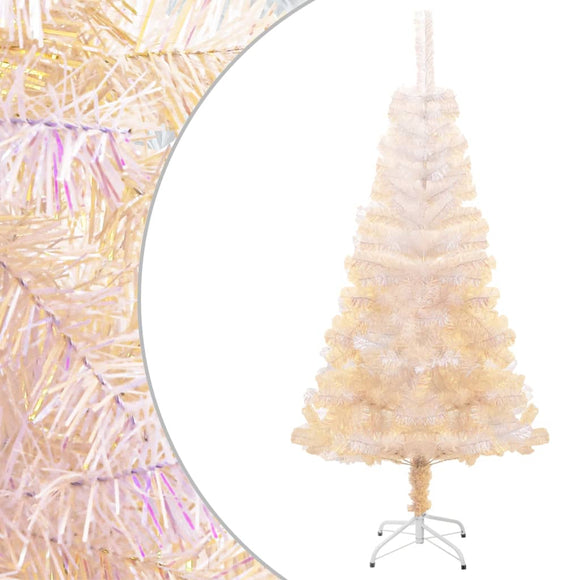 NNEVL Artificial Christmas Tree with Iridescent Tips White 120 cm PVC