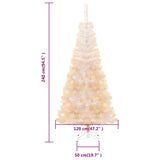 NNEVL Artificial Christmas Tree with Iridescent Tips White 240 cm PVC