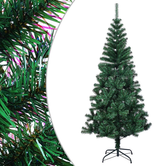 NNEVL Artificial Christmas Tree with Iridescent Tips Green 120 cm PVC