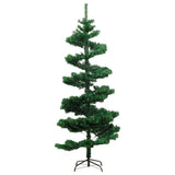 NNEVL Swirl Pre-lit Christmas Tree with Stand Green 180 cm PVC