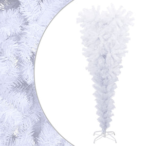 NNEVL Upside-down Artificial Christmas Tree with Stand White 150 cm
