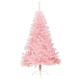 NNEVL Artificial Half Christmas Tree with Stand Pink 120 cm PVC
